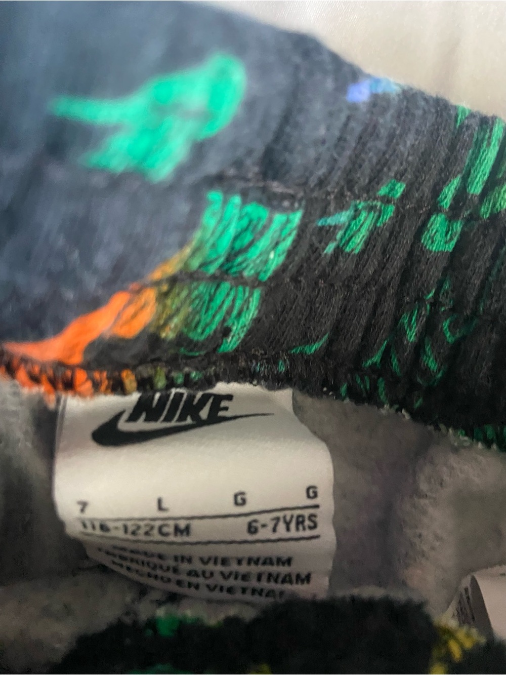 Nike Black Sweatpants with Multicolor Logo Print - Picture 4 of 4